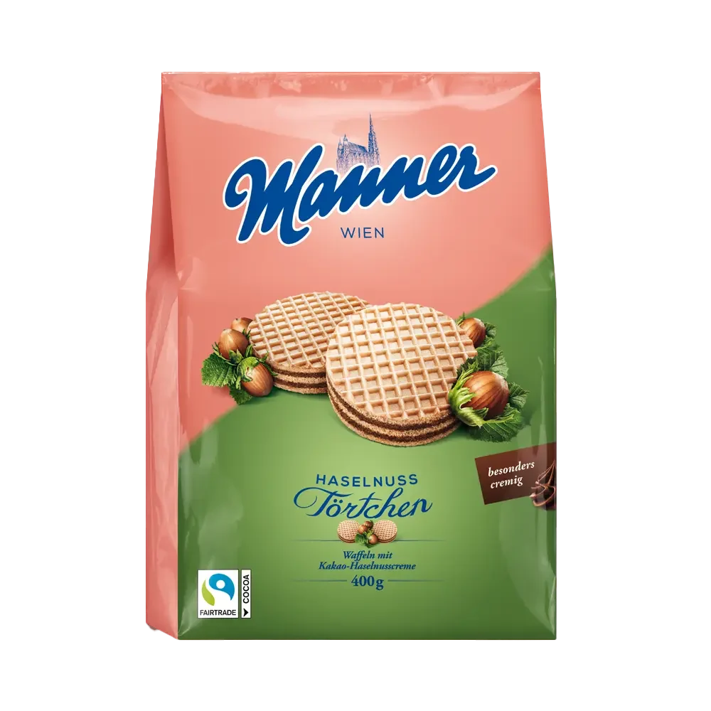 Manner Kakao-Haselnusscreme Törtchen