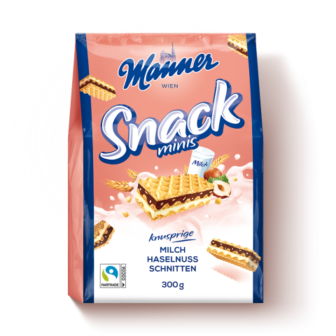 Manner Snack Minis Milch-Haselnuss im Beutel 300g